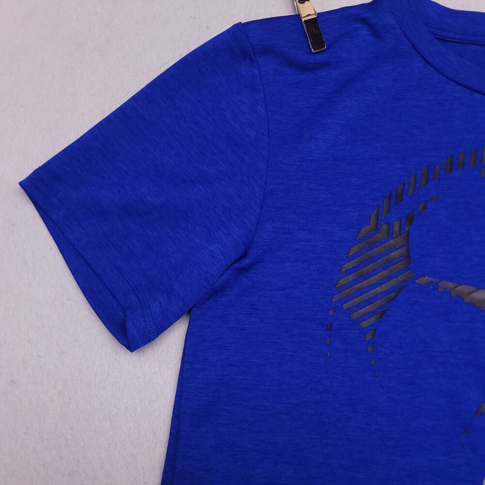 Adidas Casual Short Sleeve Graphic T-Shirt Youth Boys Size Large L Blue - Picture 5 of 11